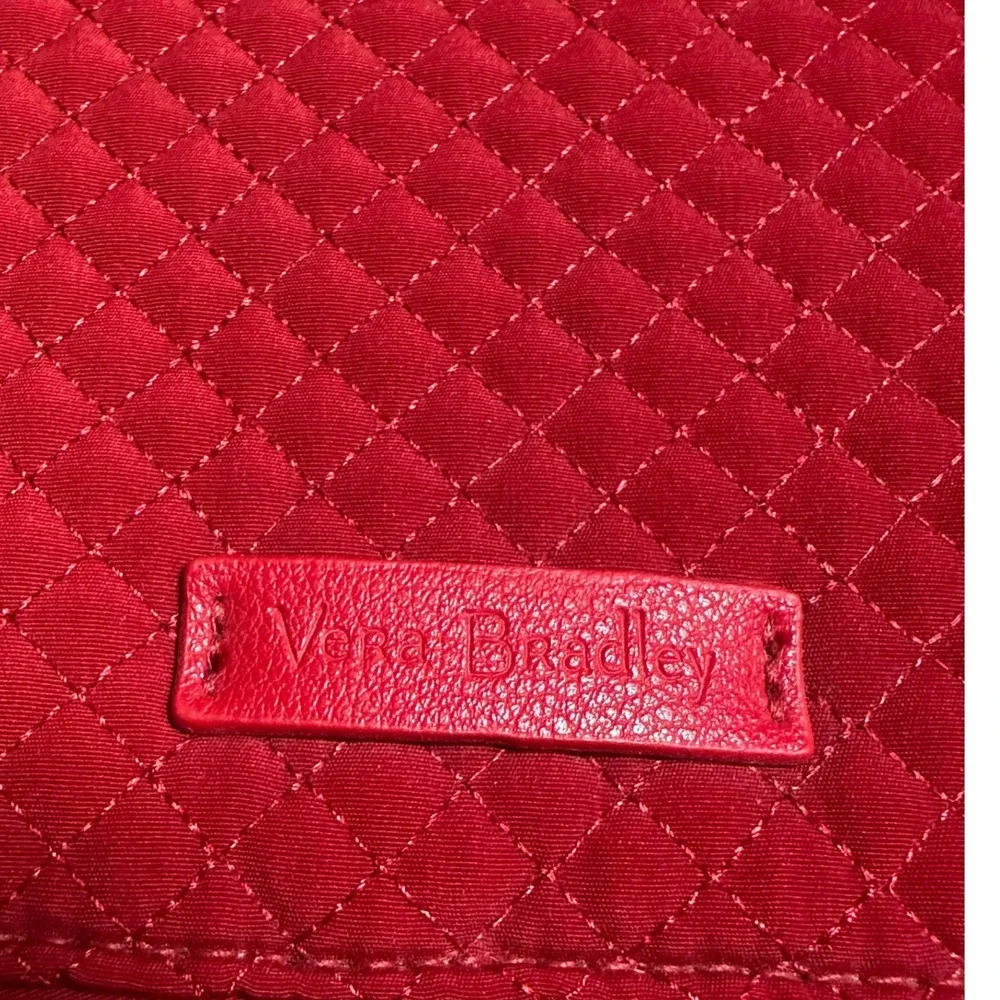 Vera Bradley Iconic Tablet Tamer Organizer Cardinal Red Quilted Case NEW!